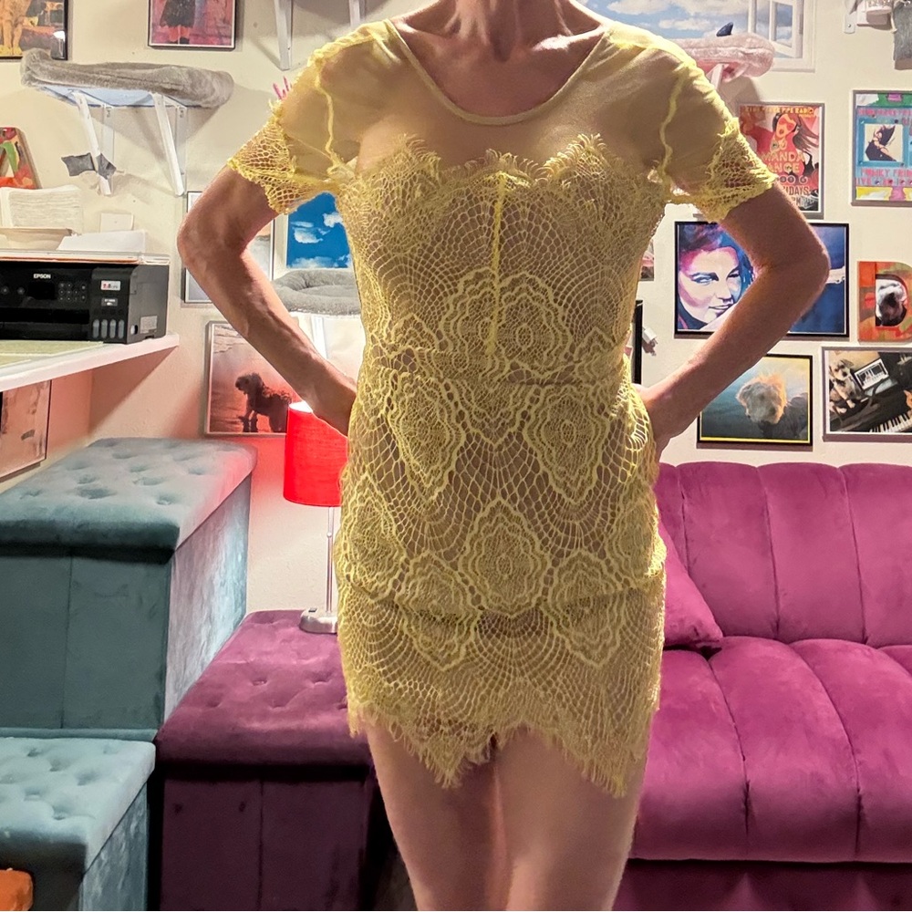 Yellow Lace Dress